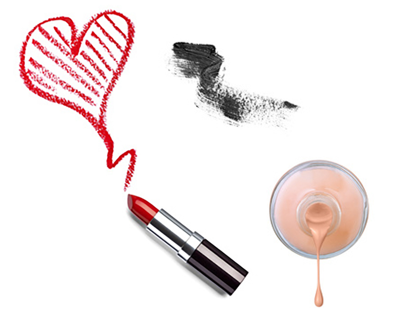 Lippenstift und Nagellack